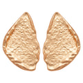 Silver Tone Textured Geometric Statement Earrings Jewelry view 5