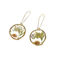Resin Dried Flower Gold Frame Drop Earrings 9 Styles view 5