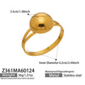 Gold Steel Sphere Wave Open Frame Hinge Bangle Bracelets view 11