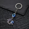 Silver Tone Animal Mermaid Butterfly Evil Eye Split Ring Keychains view 8