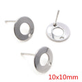Geometric Stainless Steel Stud Earring Components in Fourteen Styles view 12
