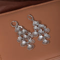 Gold and Silver Cascading Shell Leverback Earrings view 4