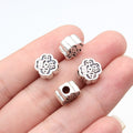 10x10x5.5mm 2g Multicolor Zinc Alloy Peace and Joy Chinese Character Pierced Beads for DIY Jewelry Making