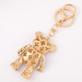 Rhinestone Bear Keychain Multicolor Crystal Teddy Bag Charm view 3