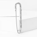 Crystal Safety Pin Brooch In 2 Styles With Polished Metal Details view 4