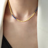 Gold Blue Beads