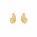 Gold and Silver Layered Open Butterfly Stud Earrings view 5