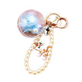 Clear Flower Globe Keychains with Pearl Loops in Six Colors plus Assorted view 5