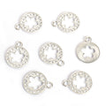 Crystal Circle and Five Petal Flower Charms in Three Colors view 7