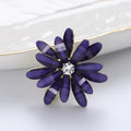 Glitter Daisy Flower Brooch Rhinestone Center Six Colors view 11