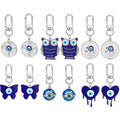 Twelve Piece Silver Tone Butterfly Owl and Evil Eye Keychain Set view 1