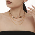 Freshwater Pearl Stone Flower Bead Necklace Multiple Colors view 2