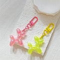 Iridescent Balloon Dog Keychains Macaron Colors Plus Set view 2