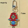 Acrylic Hamsa Evil Eye Keychains Silver Lobster Clasp 8 Prints view 3