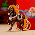 Colorful Galloping Horse Keychains with Braided Wrist Straps view 12