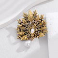 Green Peacock Tassel Crystal Metal Brooch Pin for Jackets and Lapels view 4