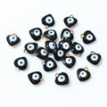 Heart-Shaped Enamel Evil Eye Charms in Eight Colors and Mix view 6