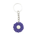 Resin Daisy Flower Keychain Silver Ring Chain Three Colors view 7