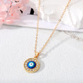 Gold and Silver Tone Crystal Evil Eye Pendant Necklaces view 2
