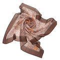 Paisley Print Scarf Necklace in Four Brown Colorways view 5