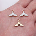 Enamel Whale Tail Charms in Four Colors with Gold Tone Edges view 7