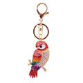 Multicolor Rhinestone Parrot Keychain With Lobster Clasp view 4
