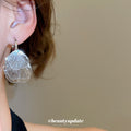 Layered Silver Filigree Petal Drop Leverback Earrings view 3