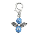 Blue Cross Bead Angel Wing Lobster Clasp Charms, 6 Styles view 9