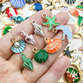 Metallic Starfish and Seashell Shell Charms with 28 Listed Options view 2