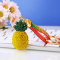Clay Crystal Pineapple Keychains in Four Colors plus Assorted Option view 1