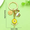 Bee and Honeycomb Charm Keychains Featuring Yellow Bee Across 33 Pictured Variations view 7