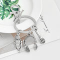 Antique Silver Alloy Charm Keychain with Novelty Designs view 8