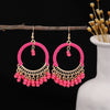 Pink Bead Hoops