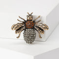 Antique Gold Tone Jeweled Bee Brooch In Four Colors view 4