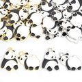 Black and White Panda Charms in Two Poses and Two Tones view 3