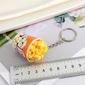 Miniature Popcorn Bucket Food Model Split Ring Keychain view 3