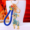 Jeweled Goat Keychains With Eight Pictured Color and Strap Options view 3