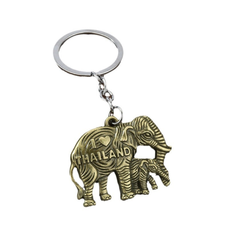 3D Elephant or Pixiu Zinc Alloy Keychain Gift Pendant