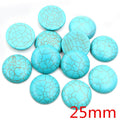 Oval and Round Turquoise Pattern Cabochons in Six Sizes view 11