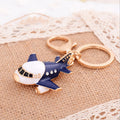 Jeweled Aircraft, Motorcycle, Car and Sailboat Keychains in Twenty-Six Options view 1