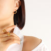 Gold Hexagon Hoops