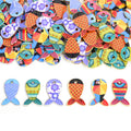 Colorful Patterned Fish Enamel Metal Charms, 12 Designs view 4