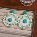 Eleven Color Woven Sunburst Round Statement Earrings view 11