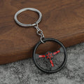 Racing Steering Wheel Zinc Alloy Keychain Bag Charm Gift