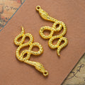 Coiled Snake Textured Alloy Pendant Charm in 4 Finishes view 7