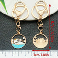 Bamboo Panda Enamel Keychains with Dual Clasps, 9 Designs view 6