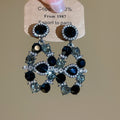 Crystal Round Teardrop Openwork Drop Earrings And Necklaces view 11