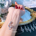 Silver Tone Pave Treble Clef Music Note Pendant Necklace view 2