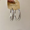 Medium Silver Hoops