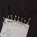Clear Resin Alien Phone Strap Charms 8 Poses Plus Set view 1